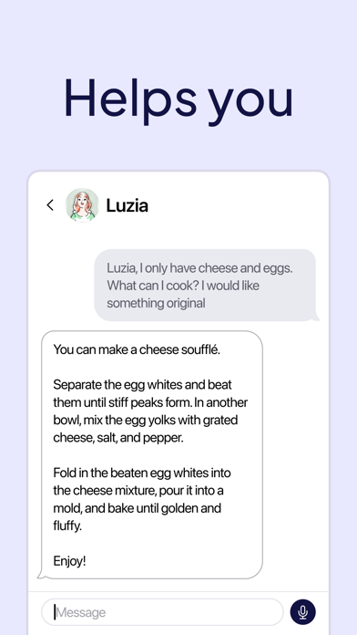 Luzia: Your AI Assistant Screenshot