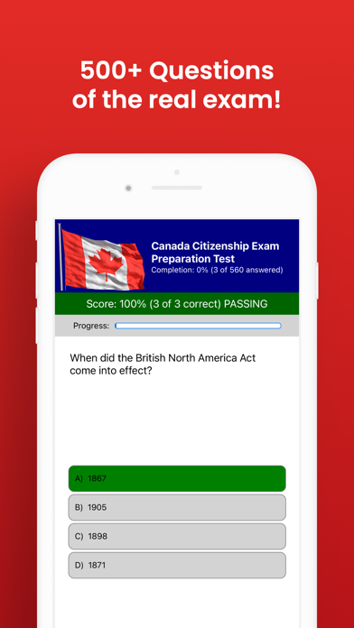 Canada Citizenship Exam Screenshot
