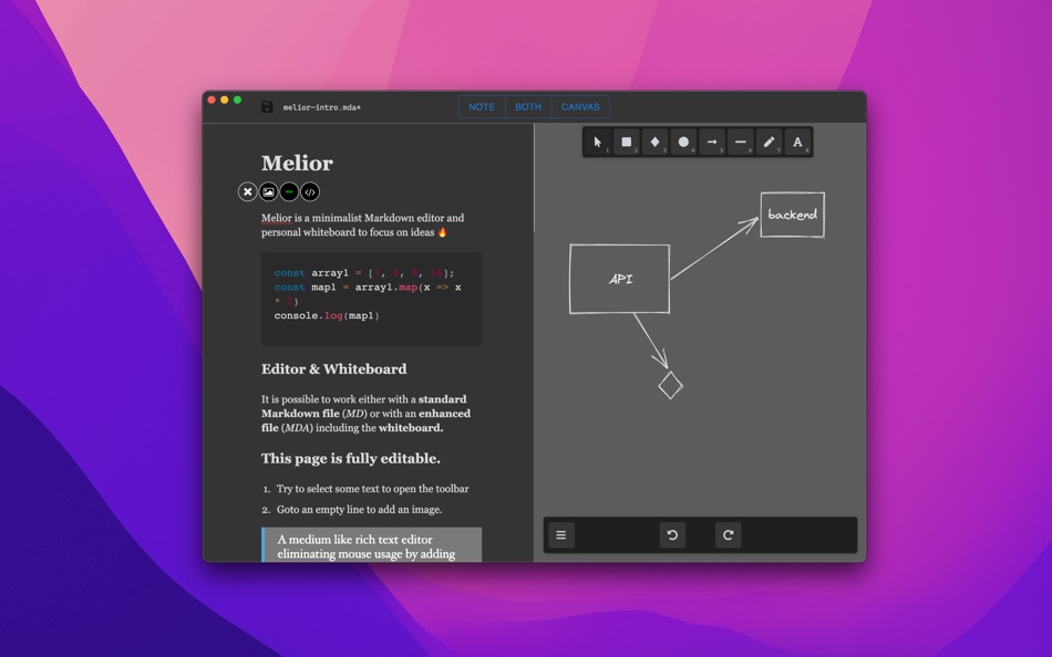 #2. Melior Editor (macOS) Podle: Anthony Lagrede Consulting
