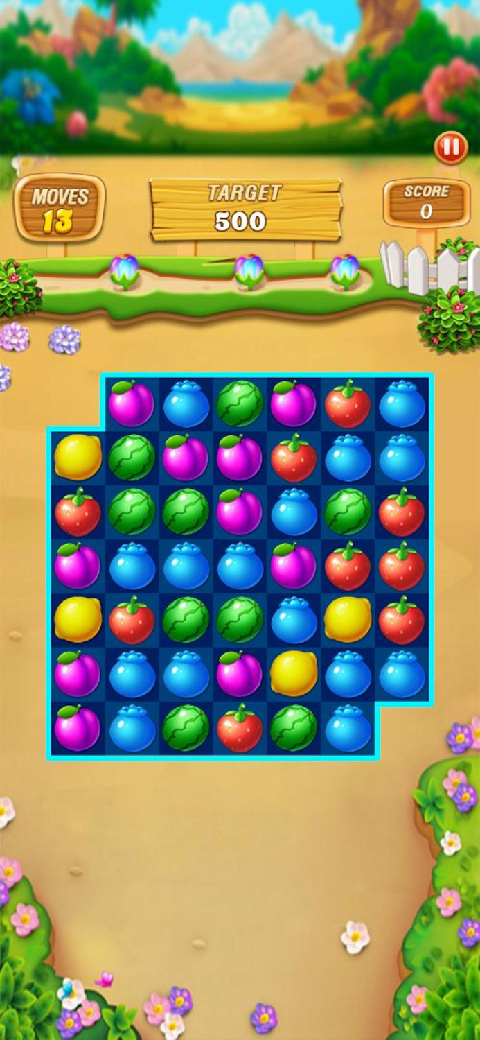 Fruit Frenzy Link Match Puzzle
