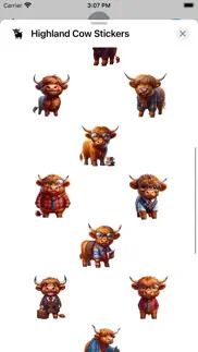 highland cow stickers iphone screenshot 2