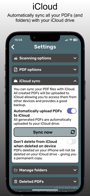 ‎Schermata di Scan2PDF per dispositivi mobili