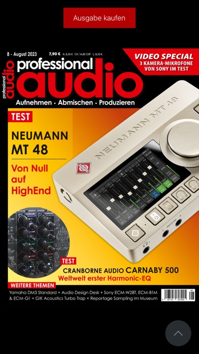 Professional audio Magazin Screenshot
