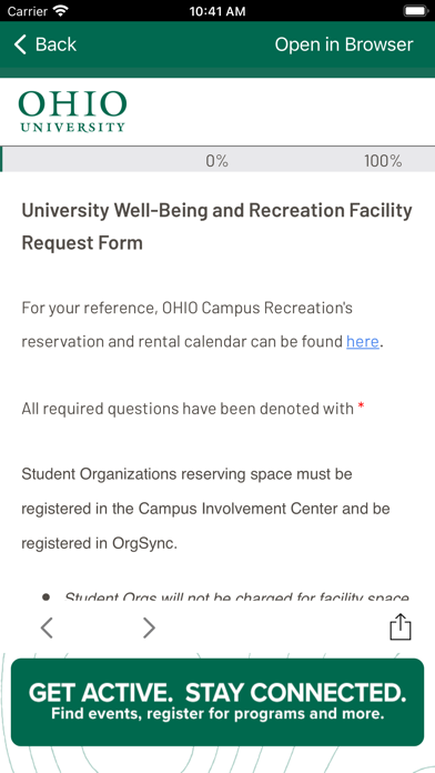 OHIO Well-Being & Recreation Screenshot