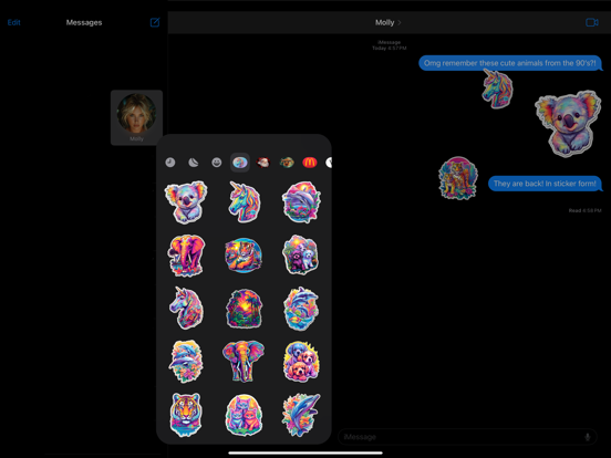 Screenshot #5 pour 90's Animal Stickers