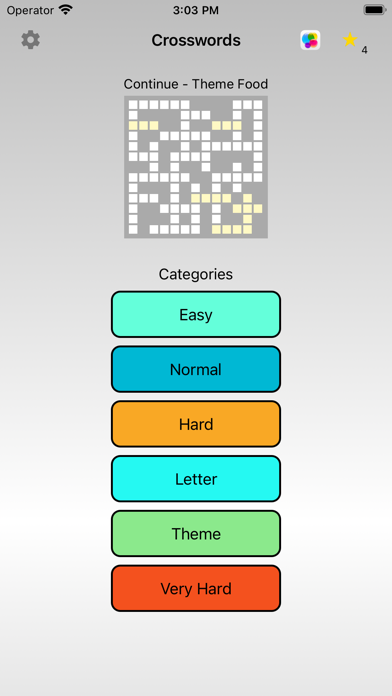 English Crosswords Puzzle Game Screenshot