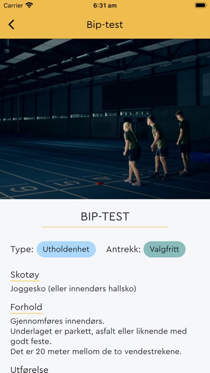 Fysiske tester i Forsvaret screenshot-4