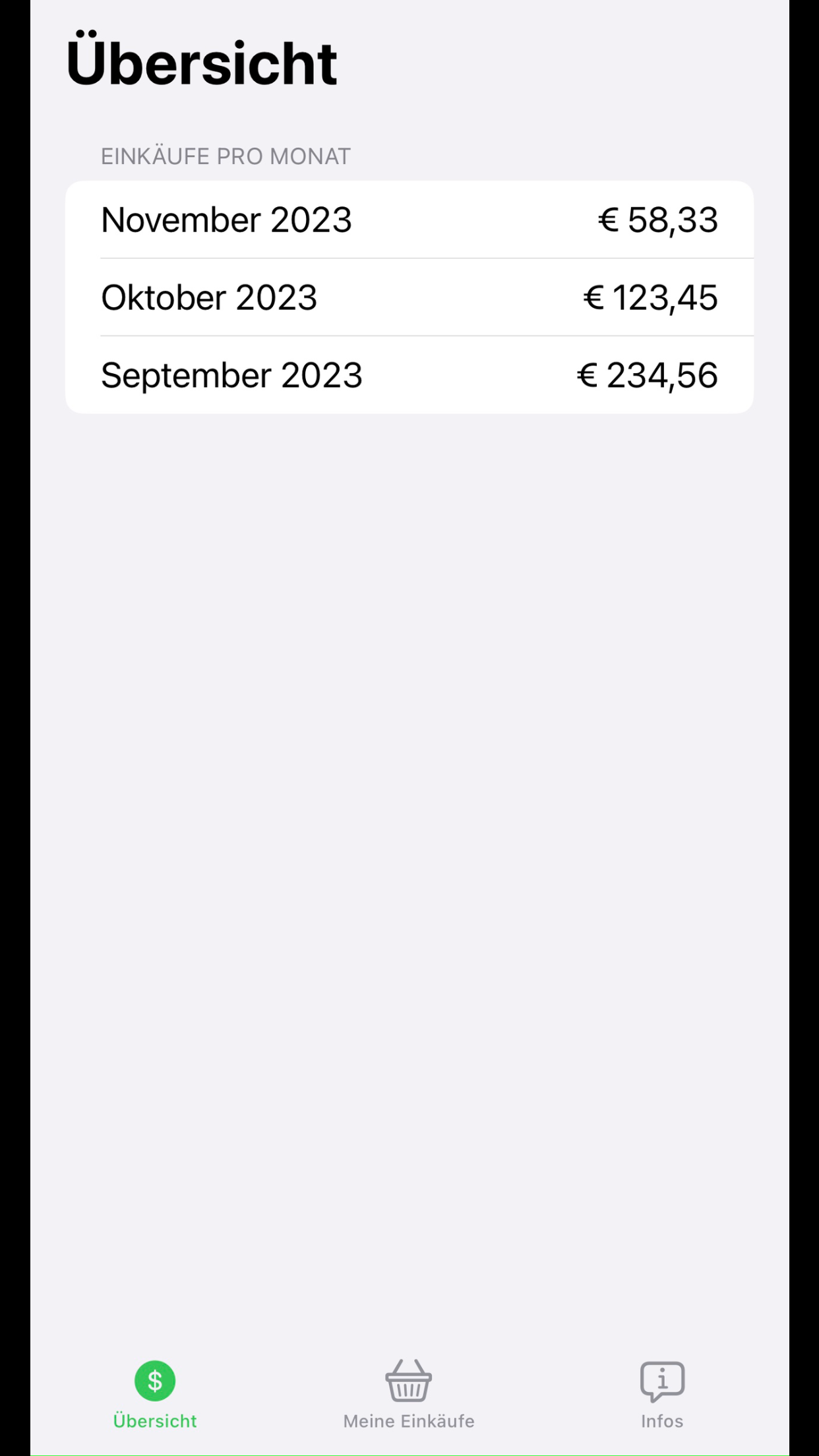Mein Einkaufstracker