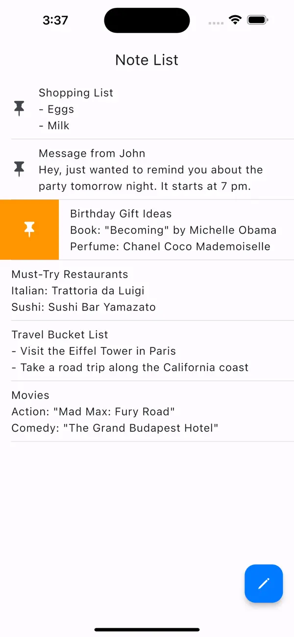 #3. Notes Basic (iOS) 由: Yudai Abe