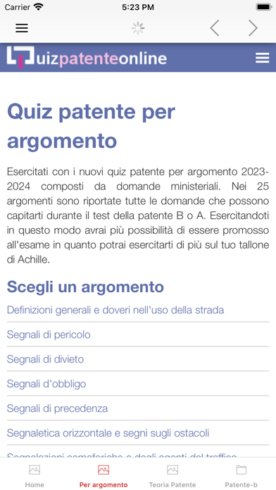 Quiz Patente B Screenshot