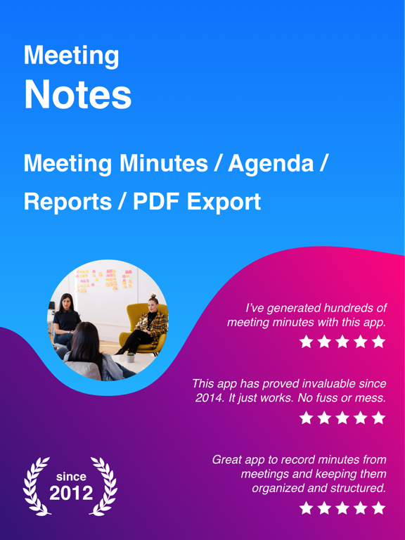 Screenshot #4 pour MinuteTaker - Meeting Notes