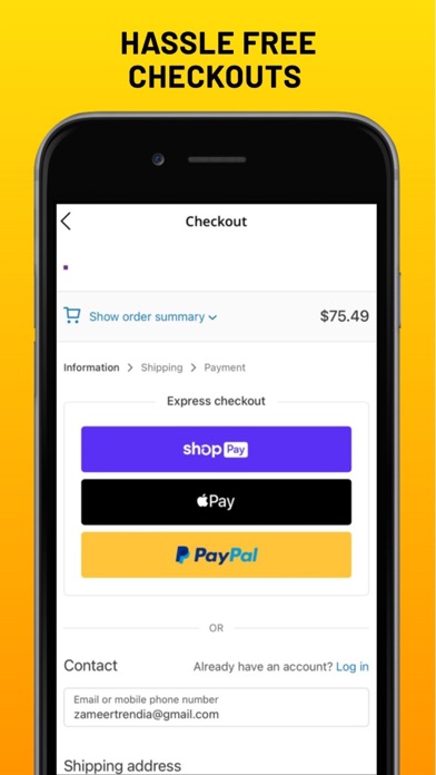 Trendia - Online Shopping App Screenshot