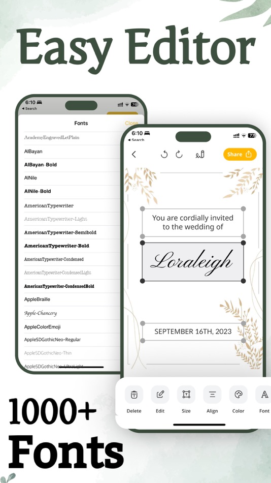 #4. Invitation Maker: Poster, Card (iOS) 由: SEDONA TECH LTD