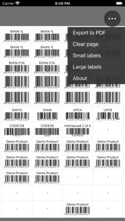 barcode sheet iphone screenshot 2