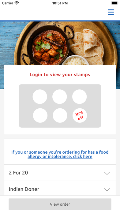 Nawaaz Indian Takeaway, Screenshot