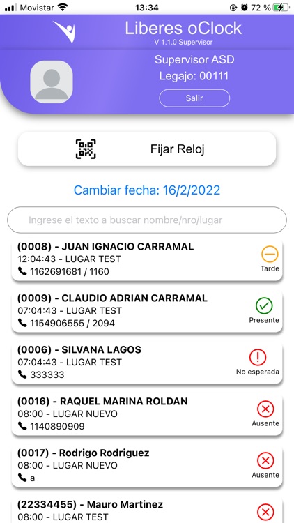 Liberes oClock Supervisor