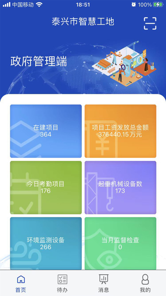 #1. 智慧工地政府端 (iOS) Podle: 泰兴市新宇弱电工程有限公司