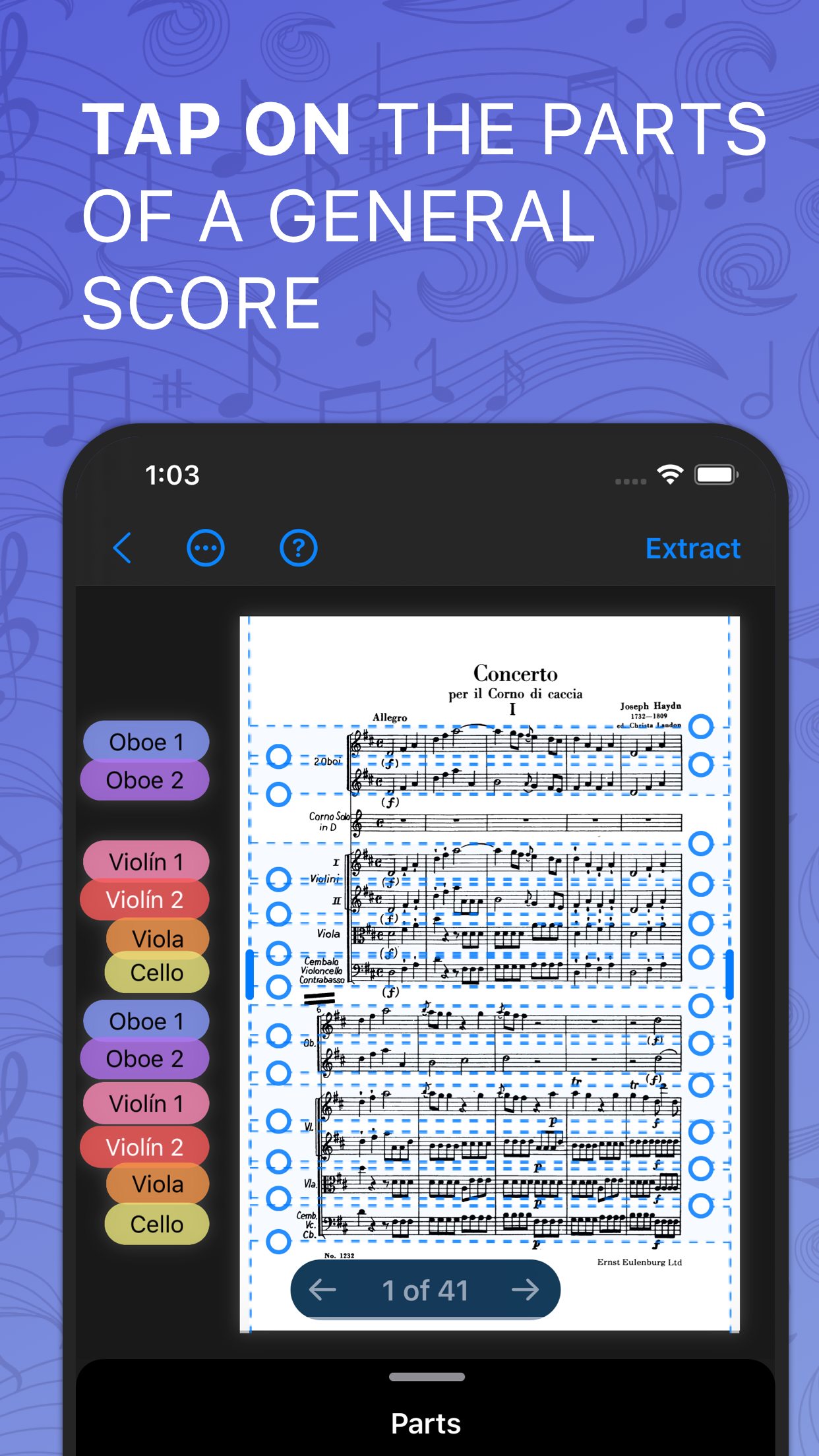 Partifier: extract score parts