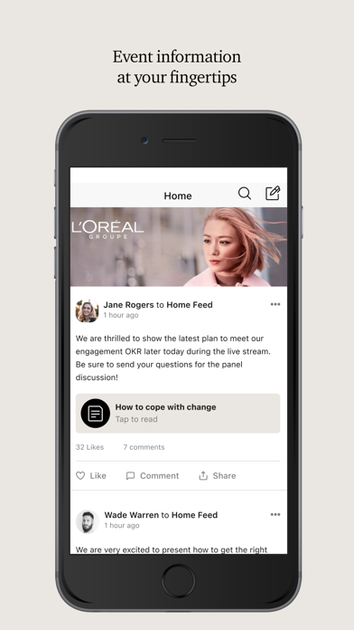 L'Oreal TR EMEAI Events Screenshot