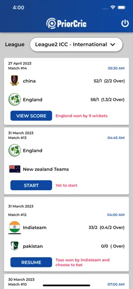 Game screenshot PriorCric - Live Scoring App apk