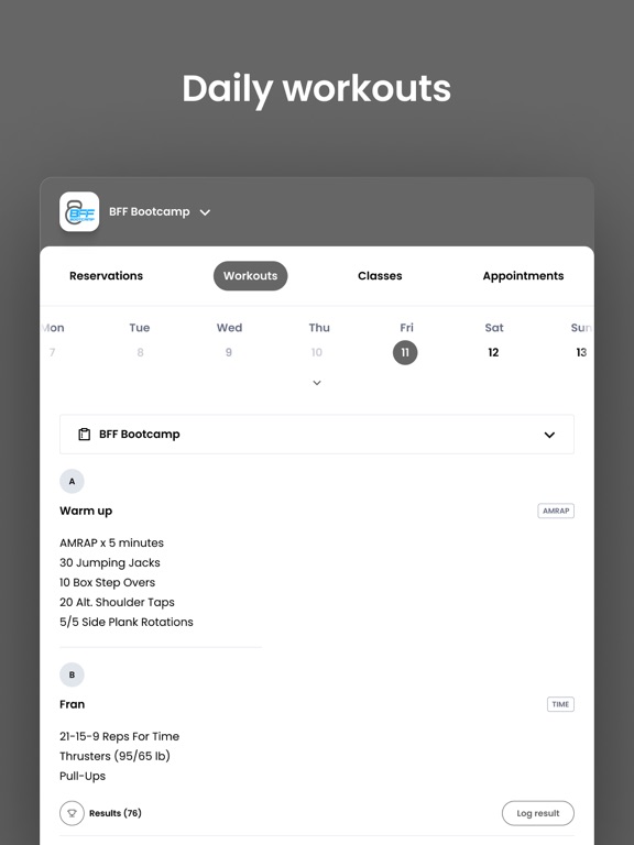 BFF Bootcamp iPad screenshot 4 - Health & Fitness app