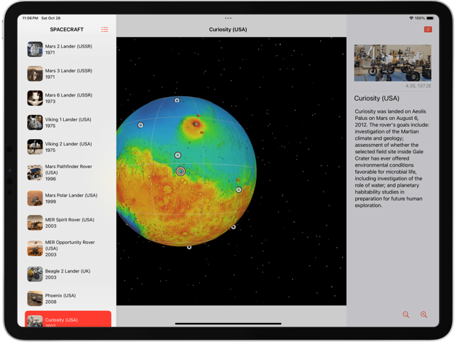 ‎Mars Bilgileri Ekran Görüntüsü