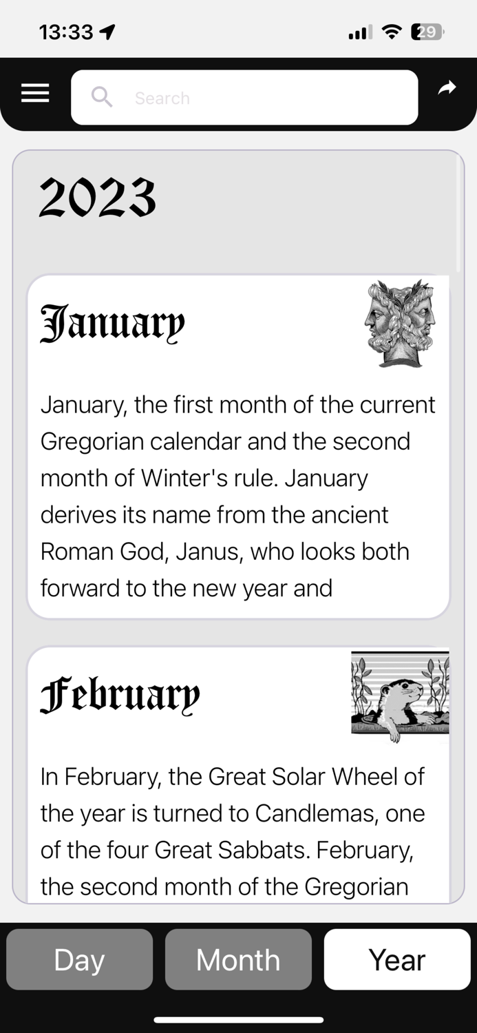 Year and a Day Pagan Calendar