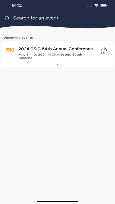 PSIG Events Screenshot