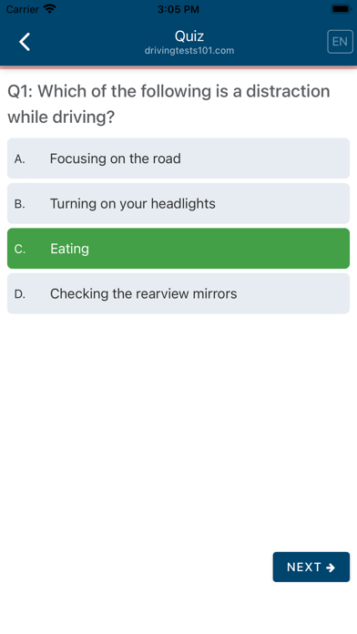US DMV Driving Tests Screenshot
