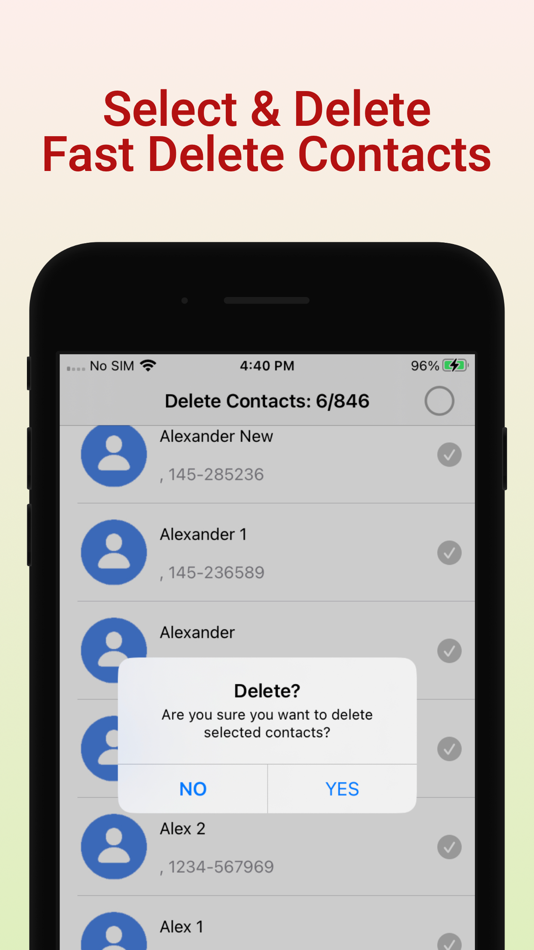 #3. delete multiple contacts + (iOS) Podle: Sounak Sarkar