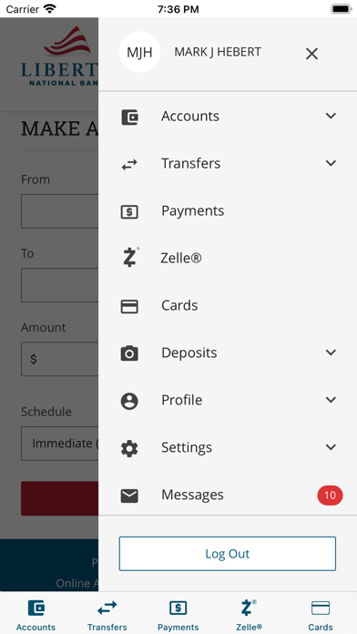 myLiberty Mobile Banking Screenshot