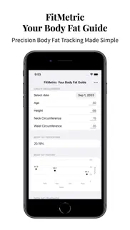 my body fat calculator iphone screenshot 1