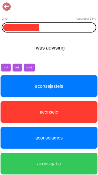 Spanish Verb Blitz Screenshot