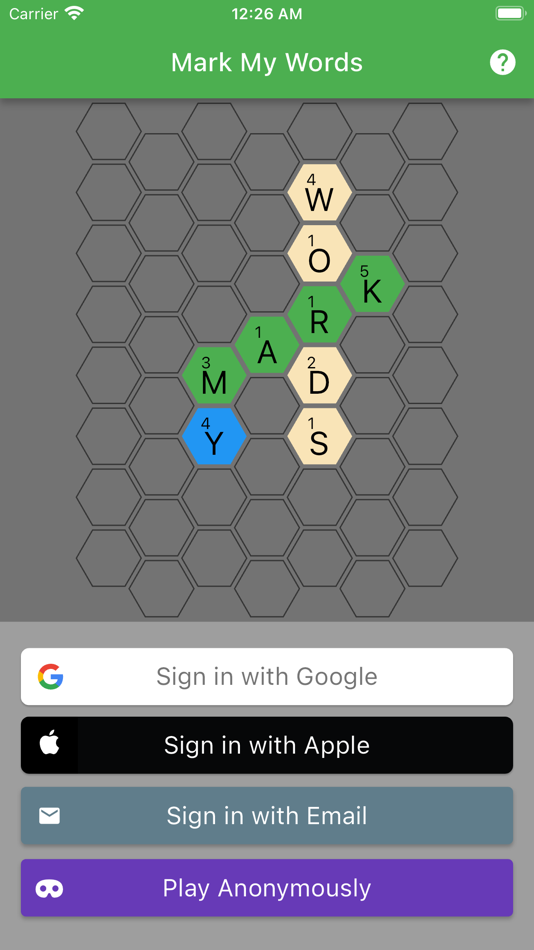 #1. Mark My Words - Word Game (iOS) 由: Steven Shipman