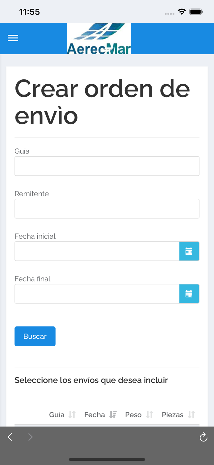 AereoMar App de Casilleros