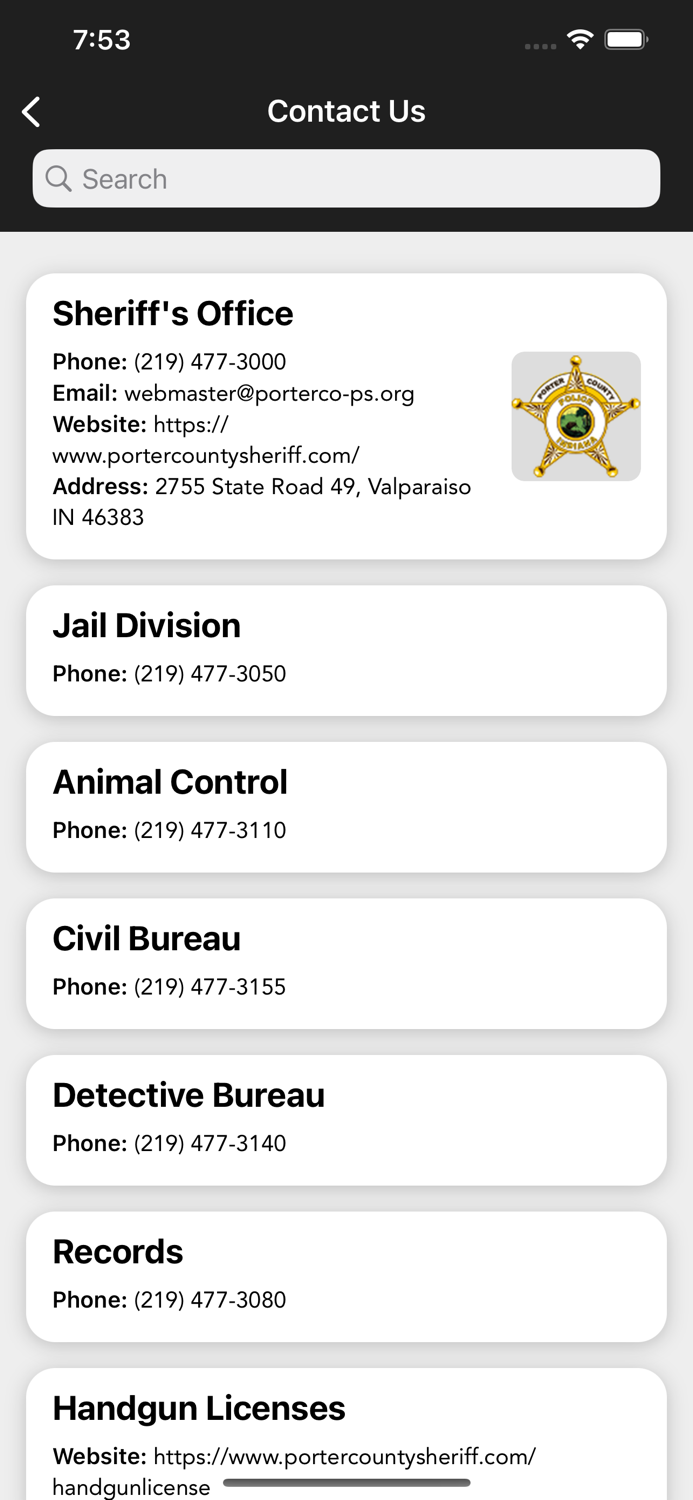 Porter County Sheriff IN