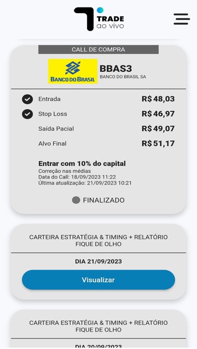 Trade ao Vivo Screenshot