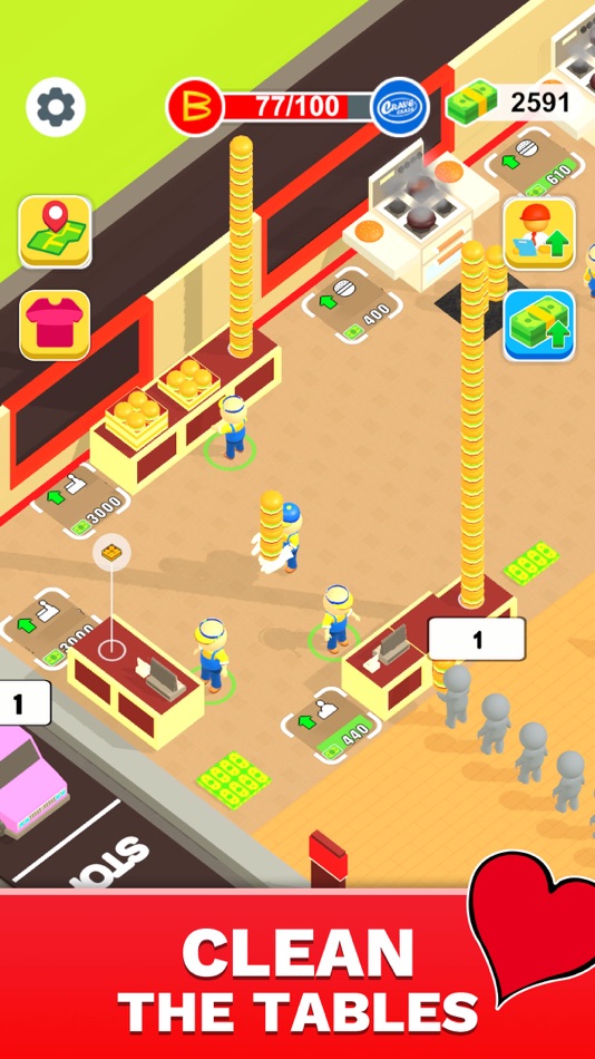 #5. Idle Burger Tycoon (iOS) By: puzzle games for free