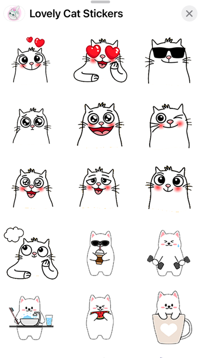 Screenshot #3 pour Lovely Cat - Animated Stickers