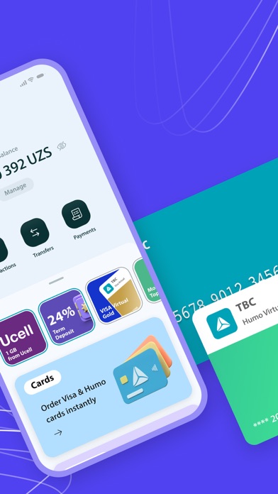 TBC UZ: Online Mobile Banking Screenshot
