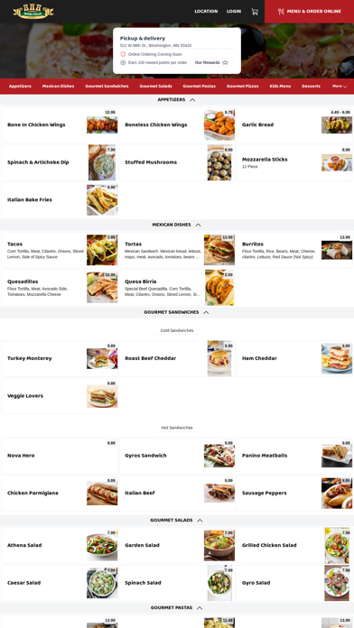 Nova Italian Gourmet Pizzeria screenshot