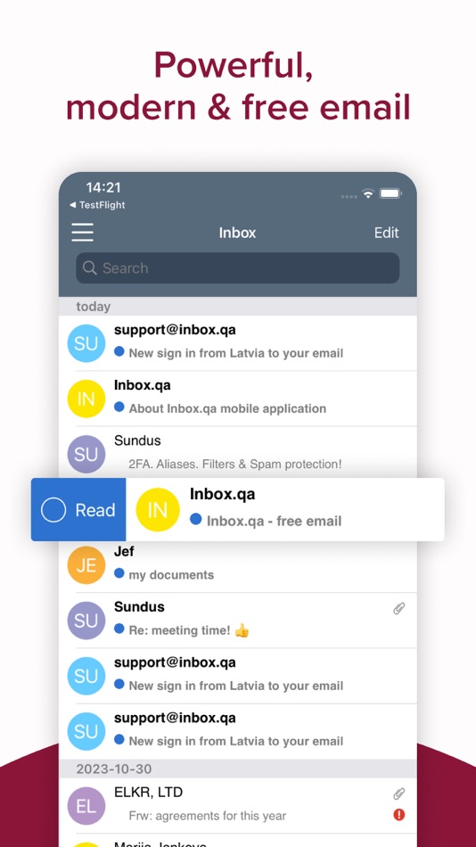 #1. inbox.qa (iOS) Με: inbox.lv