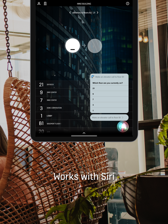 KONE Office Flow iPad screenshot