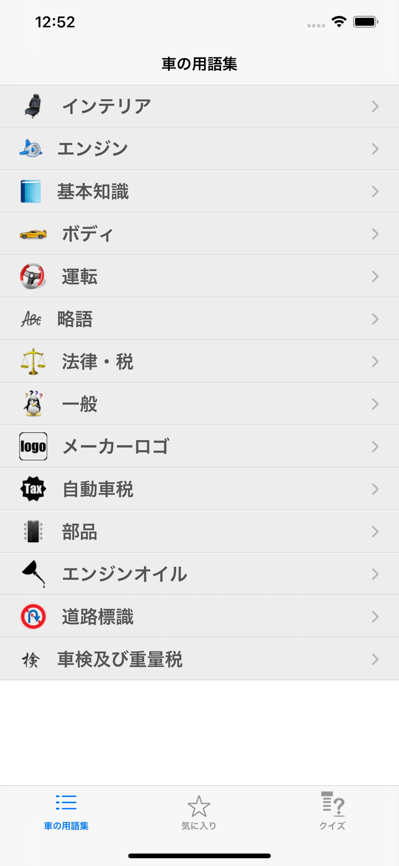 車の用語集 車の知識