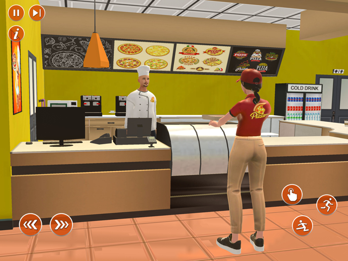 Pizza Food Delivery Bike Guy