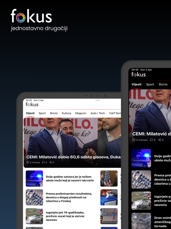 Fokus.ba iPad screenshot 1 - News app