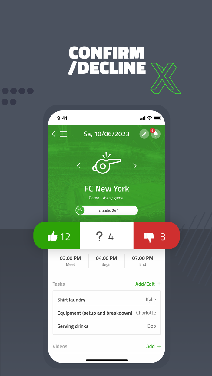 PlayerPlus - team organisation