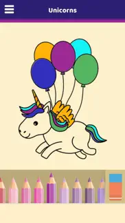 lovely unicorns coloring book iphone screenshot 2