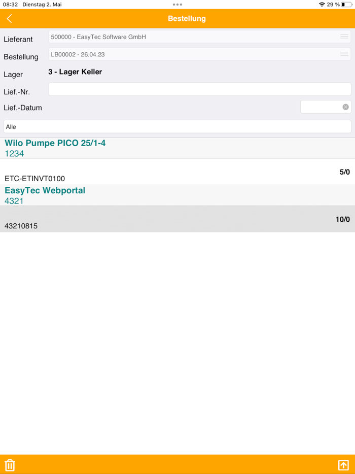 EasyTec mobile Lagerverwaltung