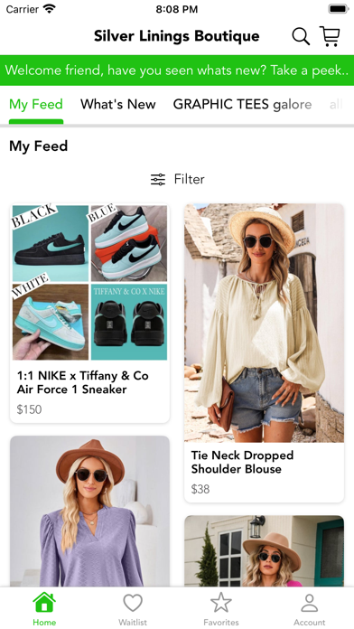 Silver Linings Boutique Screenshot